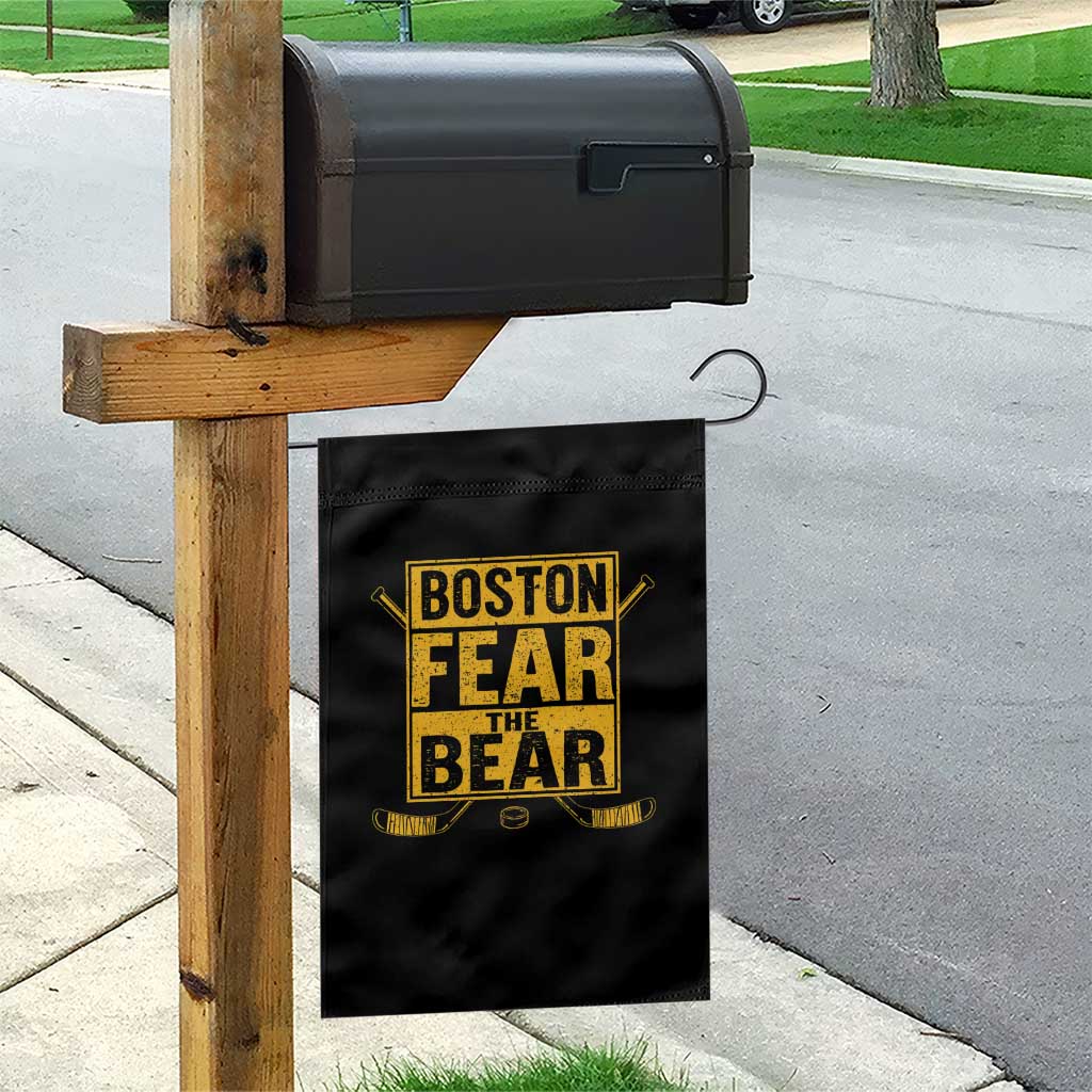 Boston Ice Hockey Garden Flag Fear The Bear
