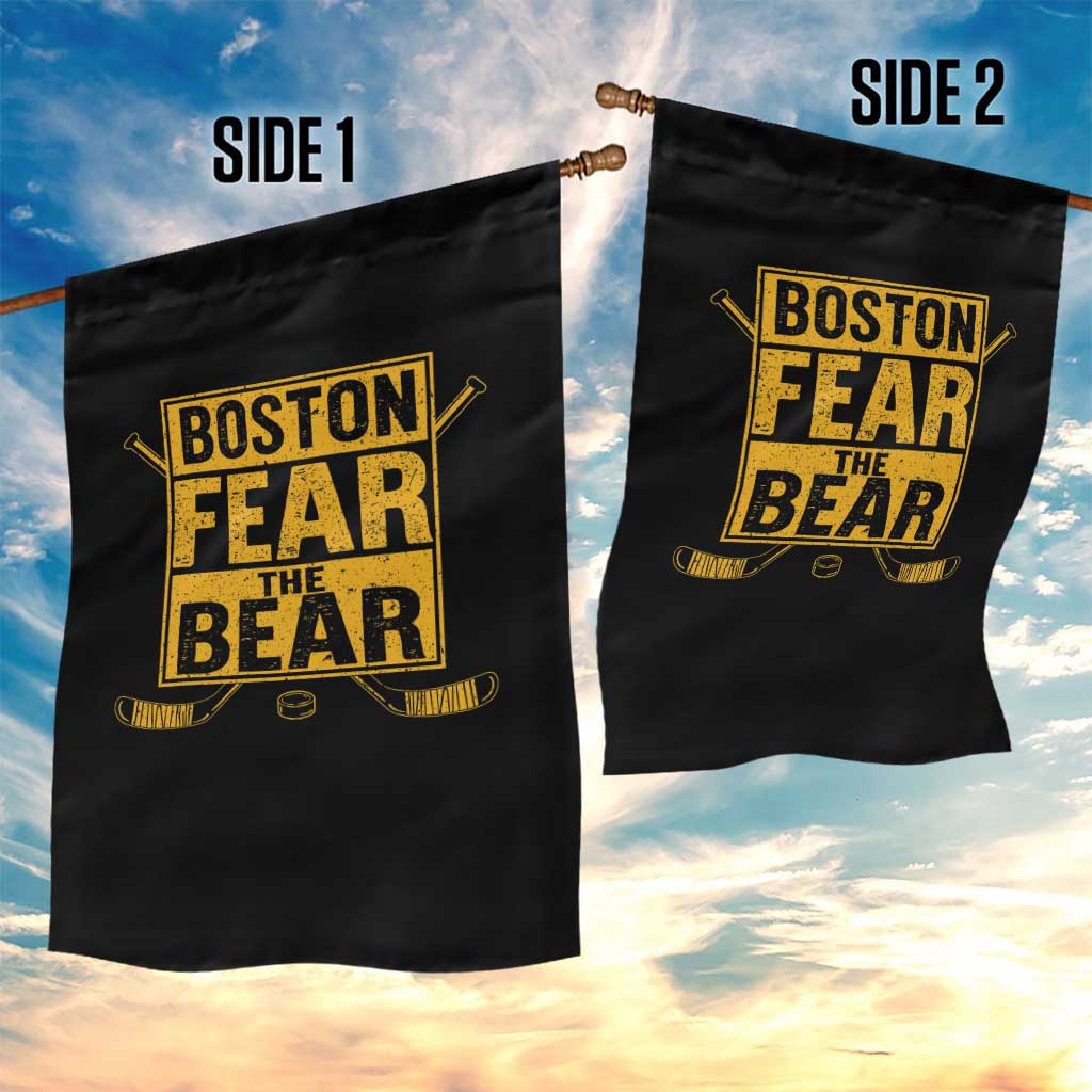 Boston Ice Hockey Garden Flag Fear The Bear