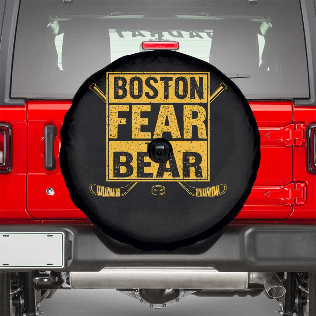Boston Ice Hockey Spare Tire Cover Fear The Bear