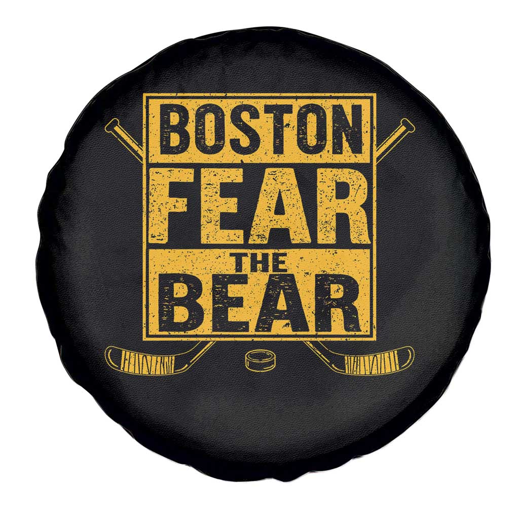 Boston Ice Hockey Spare Tire Cover Fear The Bear