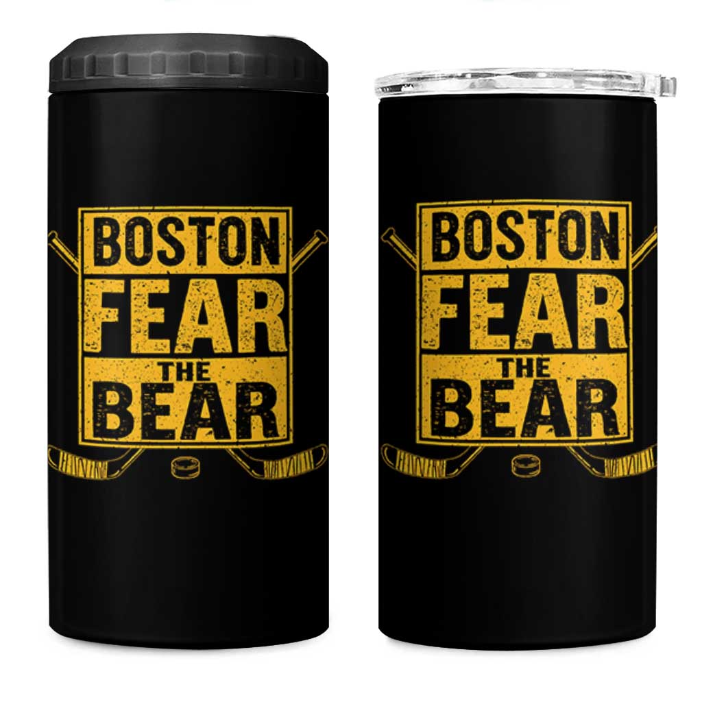 Boston Ice Hockey 4 in 1 Can Cooler Tumbler Fear The Bear