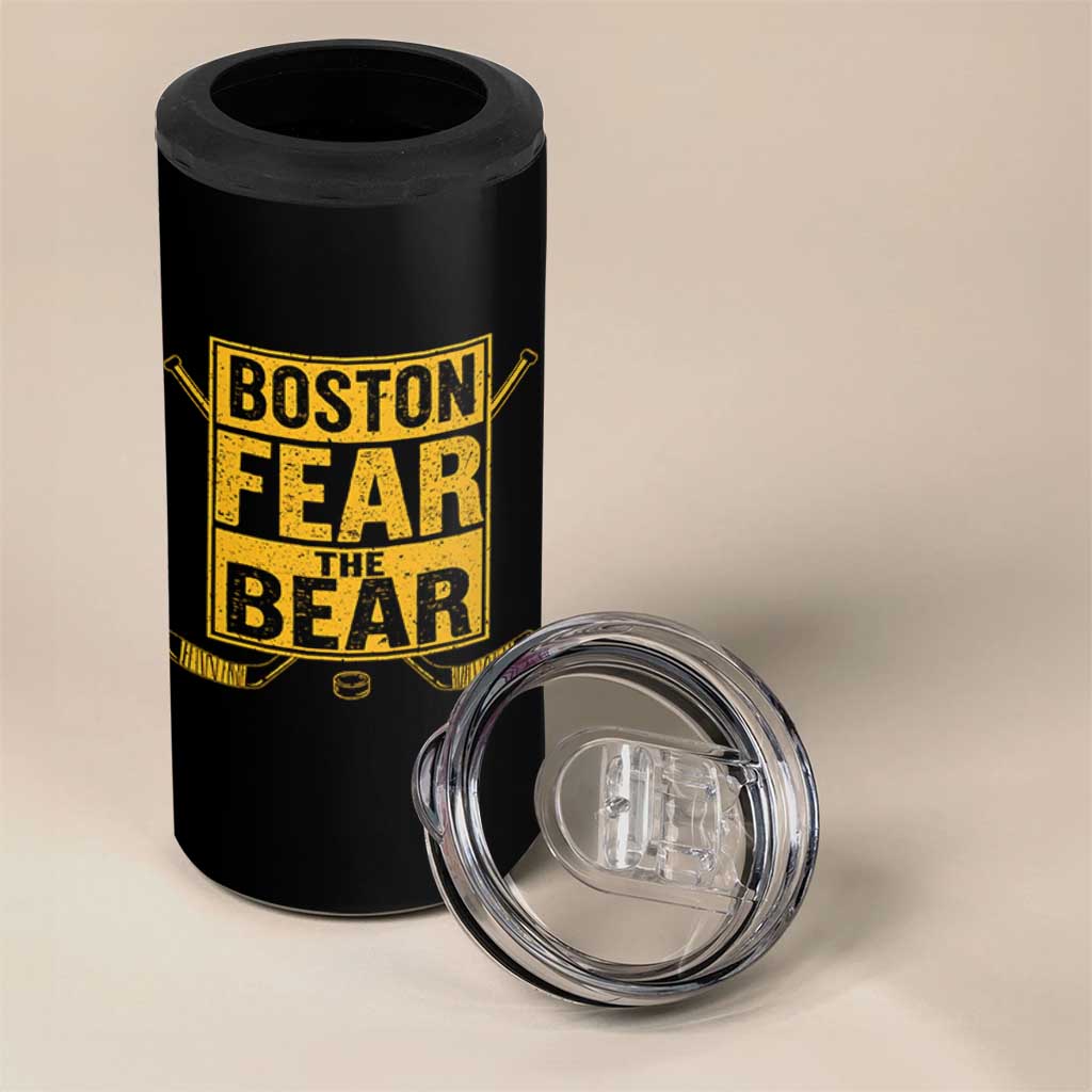 Boston Ice Hockey 4 in 1 Can Cooler Tumbler Fear The Bear