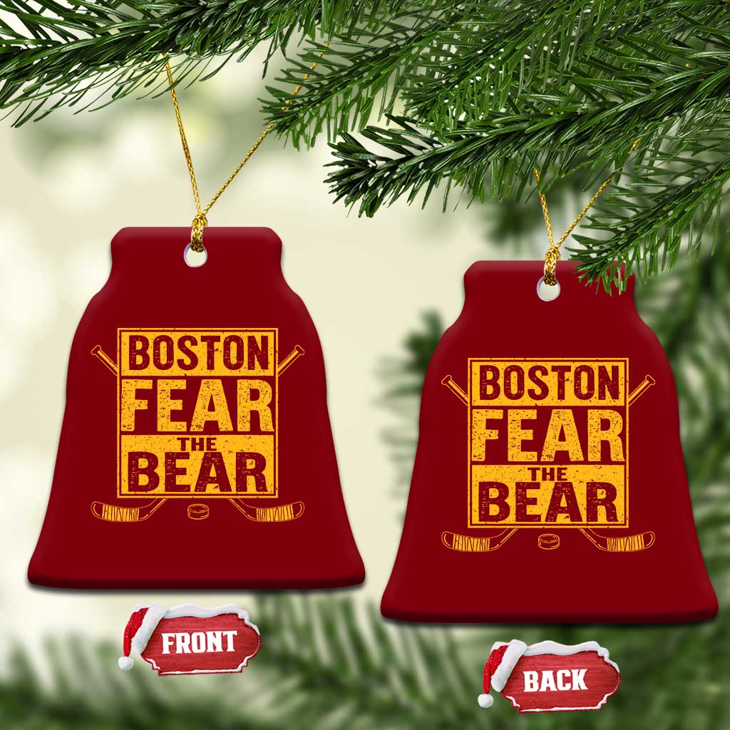 Boston Ice Hockey Ceramic Ornament Fear The Bear