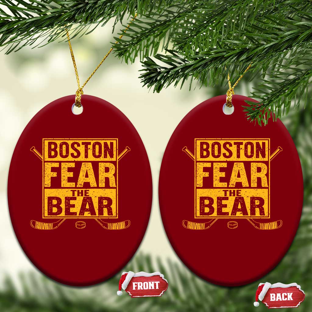 Boston Ice Hockey Ceramic Ornament Fear The Bear