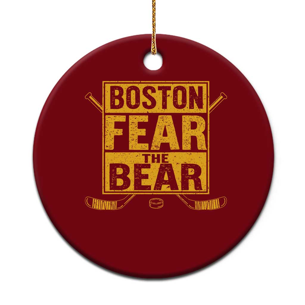Boston Ice Hockey Ceramic Ornament Fear The Bear