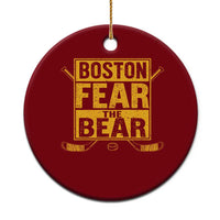Boston Ice Hockey Ceramic Ornament Fear The Bear