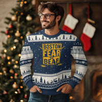 Boston Ice Hockey Ugly Christmas Sweater Fear The Bear