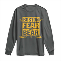 Boston Ice Hockey Long Sleeve Shirt Fear The Bear