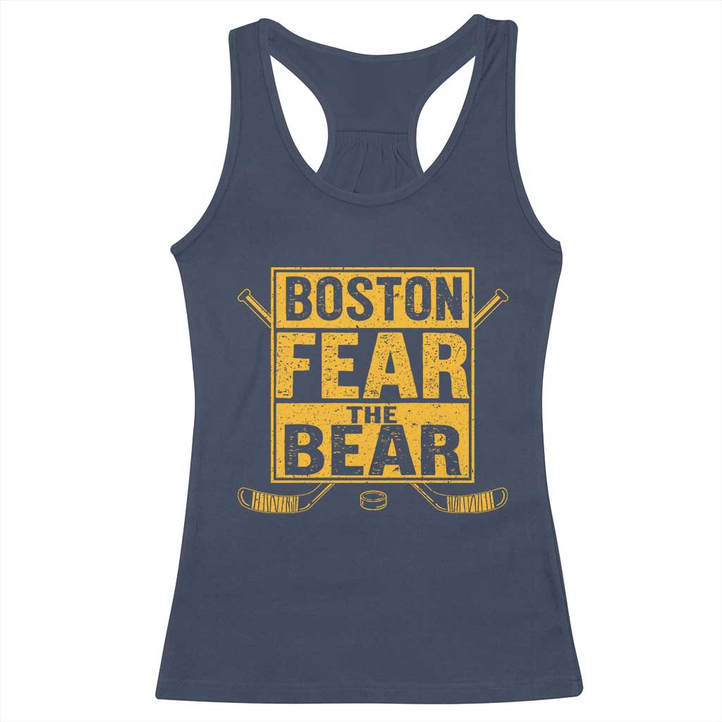 Boston Ice Hockey Racerback Tank Top Fear The Bear