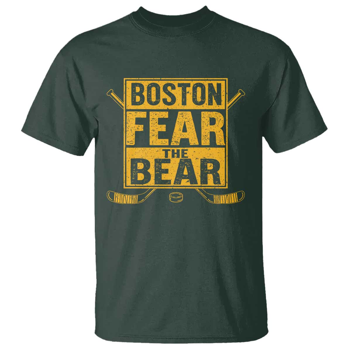 Boston Ice Hockey T Shirt Fear The Bear