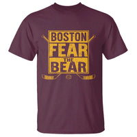Boston Ice Hockey T Shirt Fear The Bear