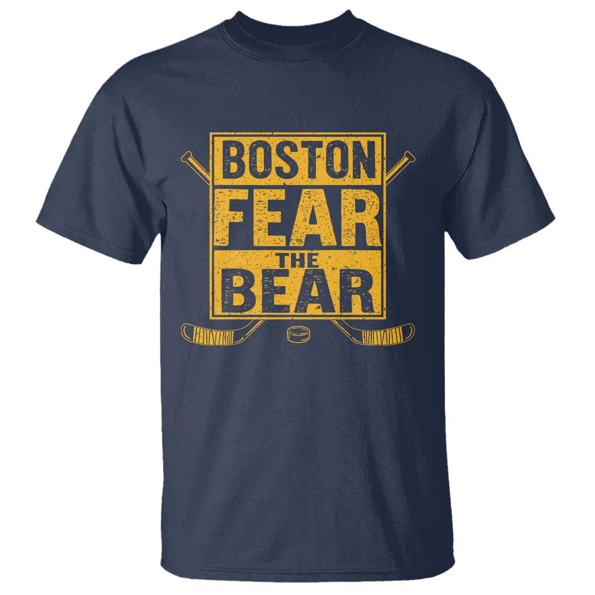 Boston Ice Hockey T Shirt Fear The Bear