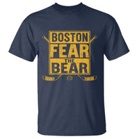 Boston Ice Hockey T Shirt Fear The Bear