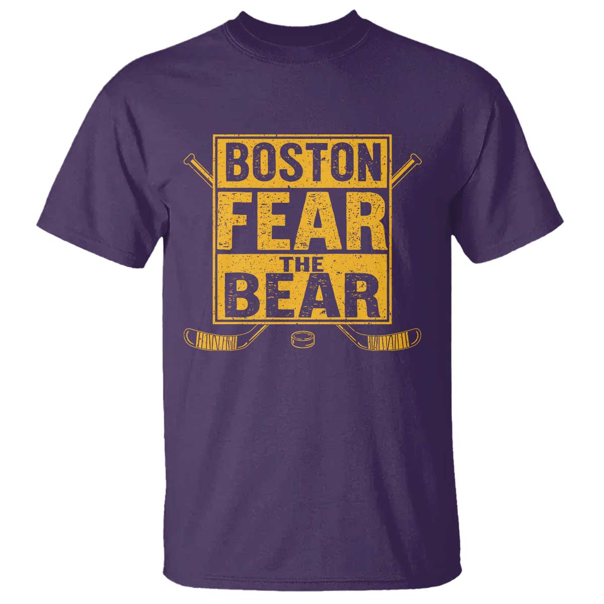 Boston Ice Hockey T Shirt Fear The Bear