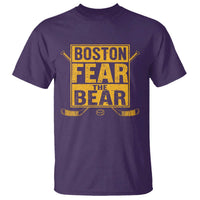 Boston Ice Hockey T Shirt Fear The Bear