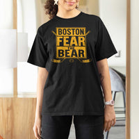 Boston Ice Hockey T Shirt For Women Fear The Bear