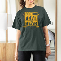 Boston Ice Hockey T Shirt For Women Fear The Bear