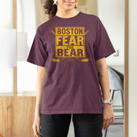Boston Ice Hockey T Shirt For Women Fear The Bear
