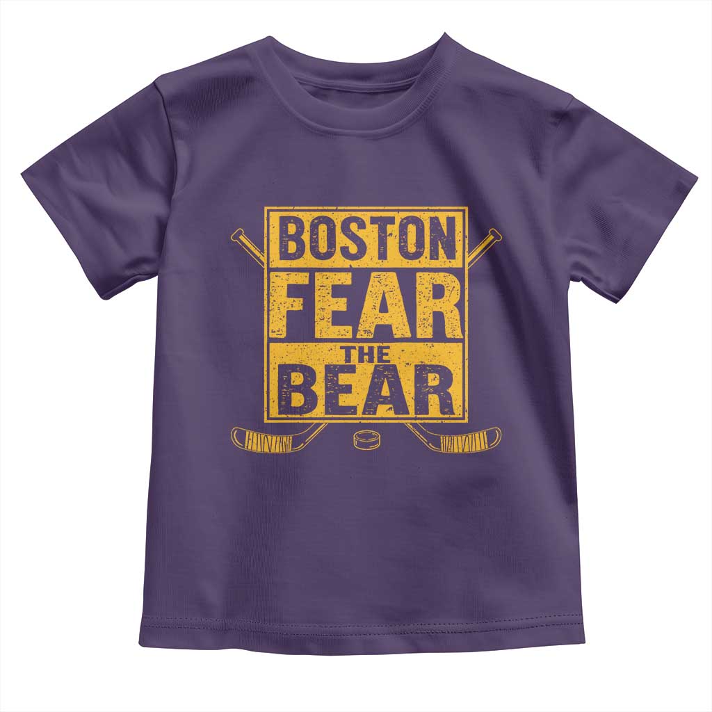 Boston Ice Hockey Toddler T Shirt Fear The Bear
