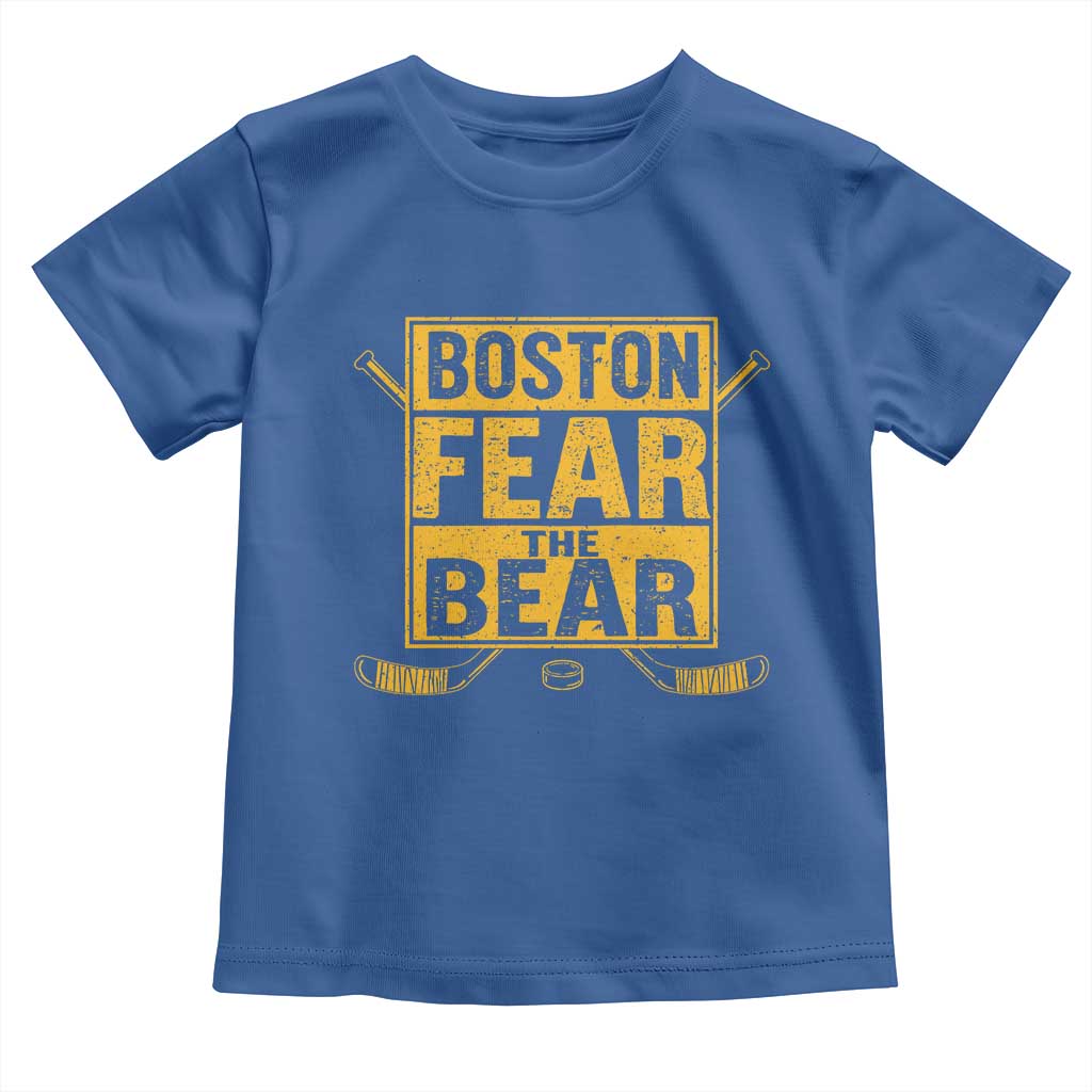 Boston Ice Hockey Toddler T Shirt Fear The Bear