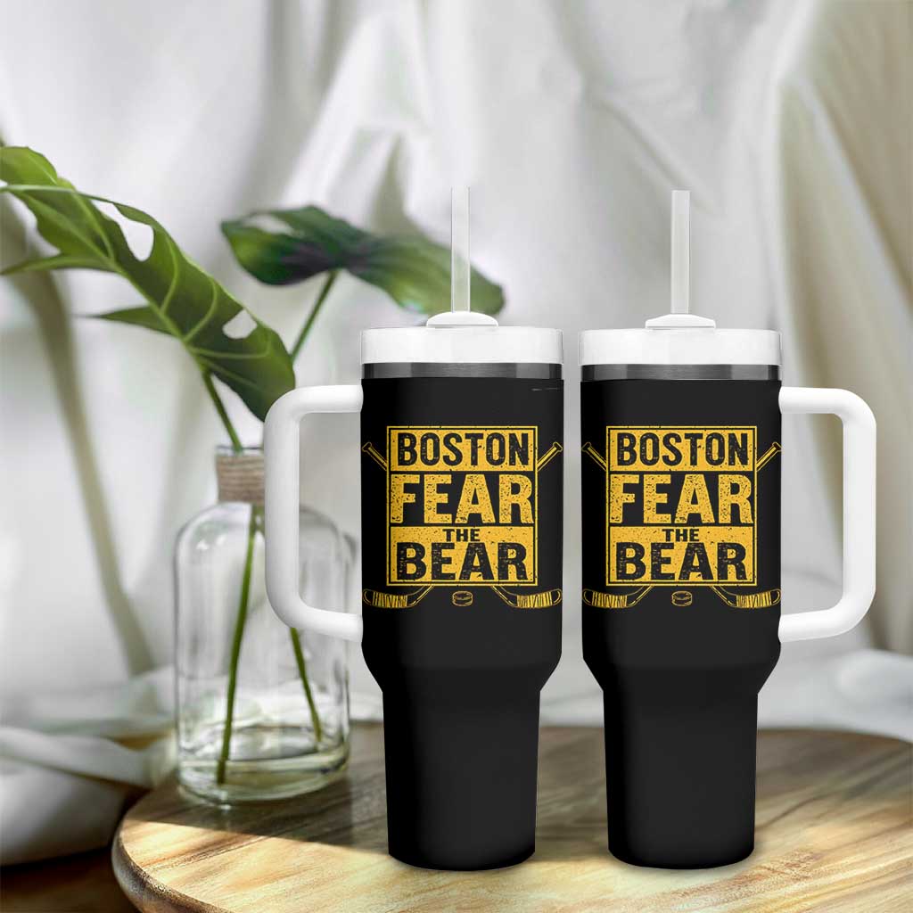 Boston Ice Hockey Tumbler With Handle Fear The Bear