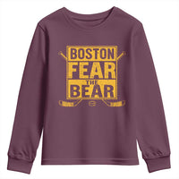 Boston Ice Hockey Youth Sweatshirt Fear The Bear