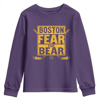 Boston Ice Hockey Youth Sweatshirt Fear The Bear