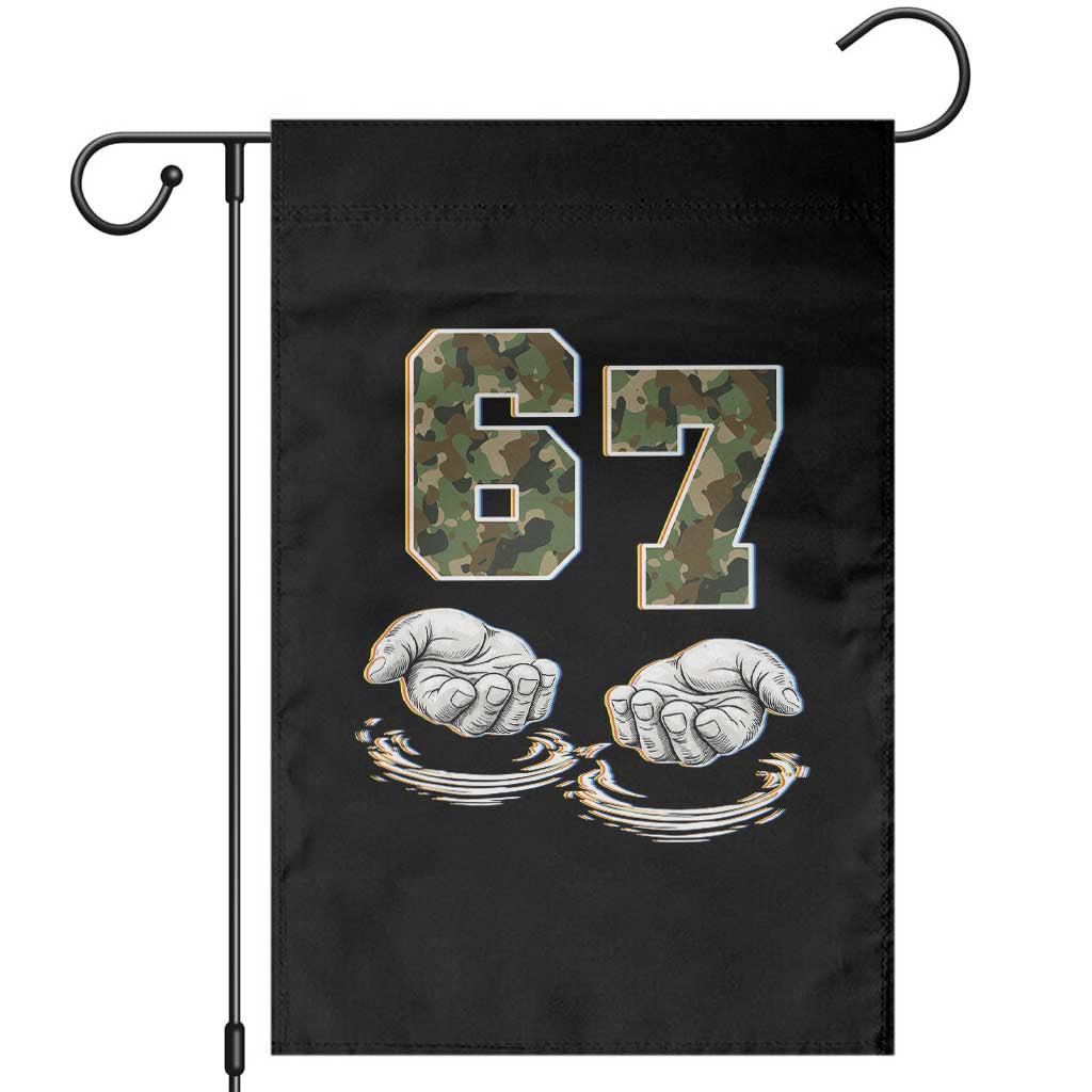 Funny Six Seven 6 7 Meme Garden Flag Gen Alpha Slang 6 7 Hands Camo Boy Girl