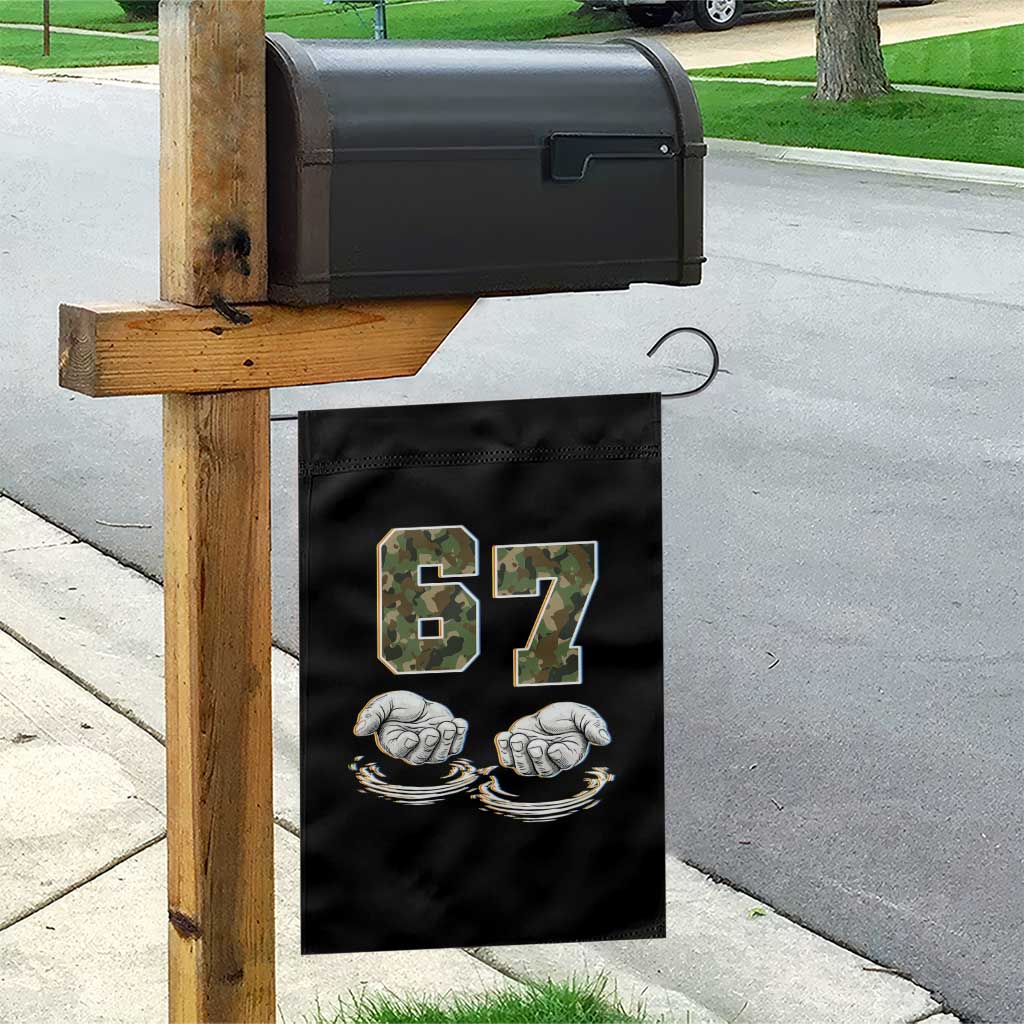 Funny Six Seven 6 7 Meme Garden Flag Gen Alpha Slang 6 7 Hands Camo Boy Girl