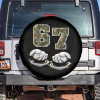 Funny Six Seven 6 7 Meme Spare Tire Cover Gen Alpha Slang 6 7 Hands Camo Boy Girl
