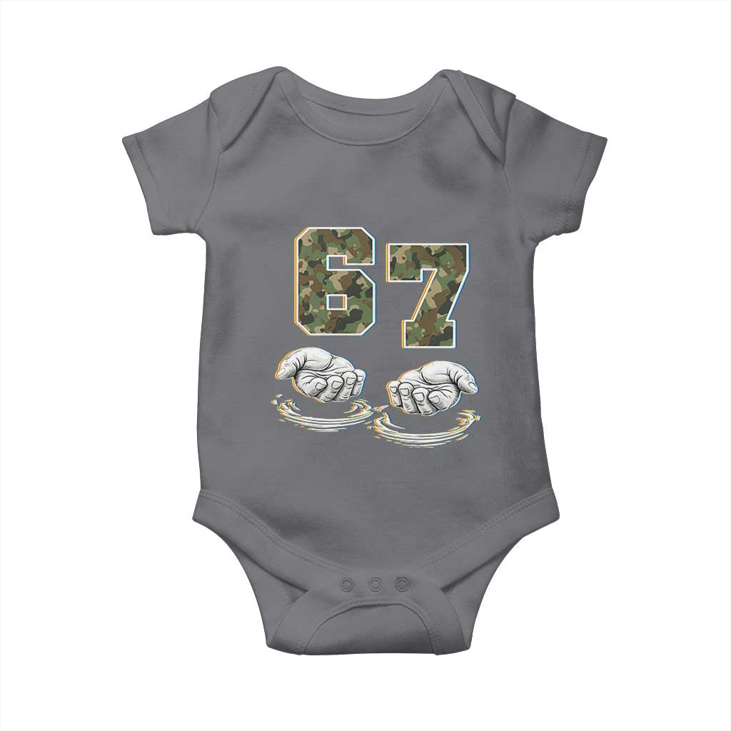Funny Six Seven 6 7 Meme Baby Onesie Gen Alpha Slang 6 7 Hands Camo Boy Girl