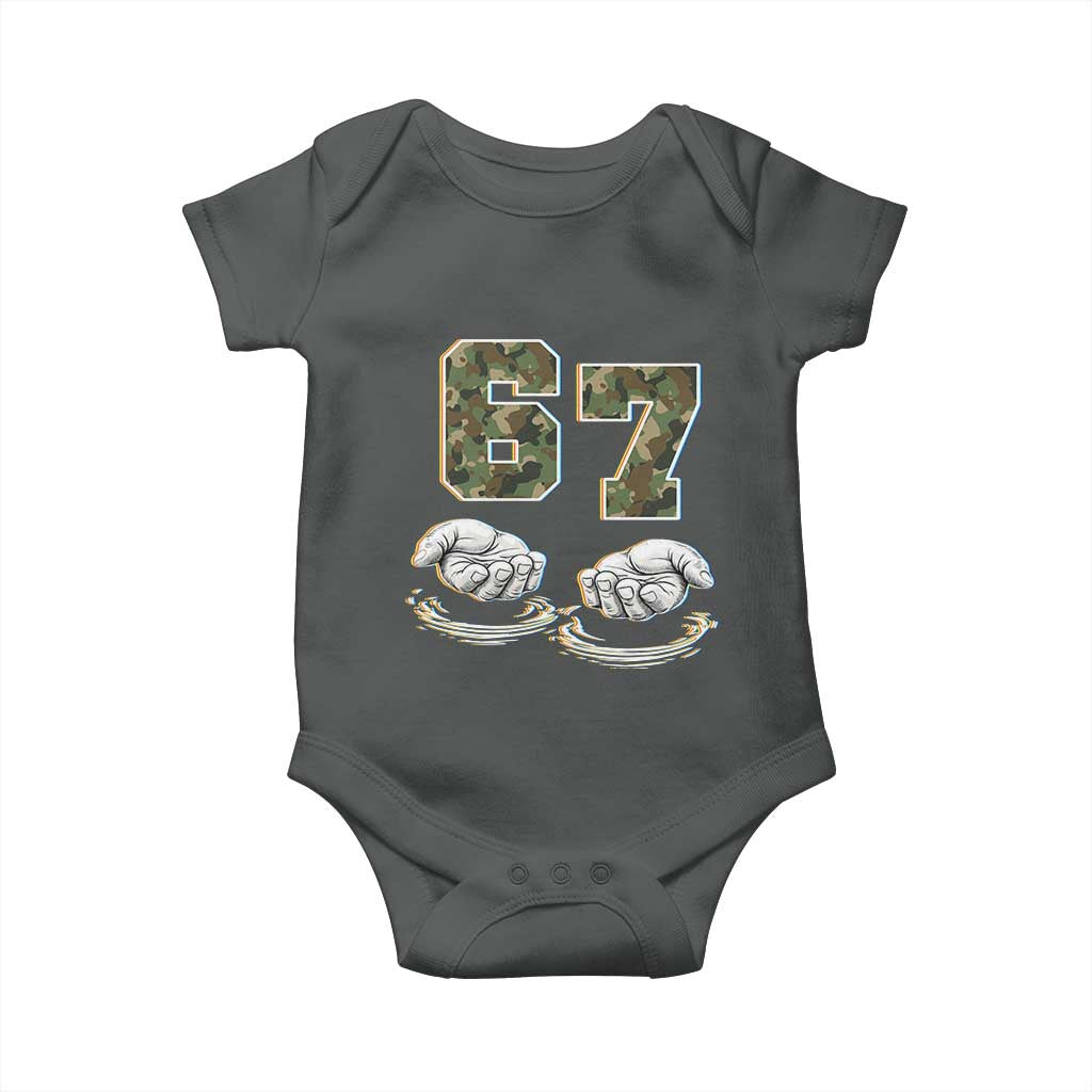 Funny Six Seven 6 7 Meme Baby Onesie Gen Alpha Slang 6 7 Hands Camo Boy Girl