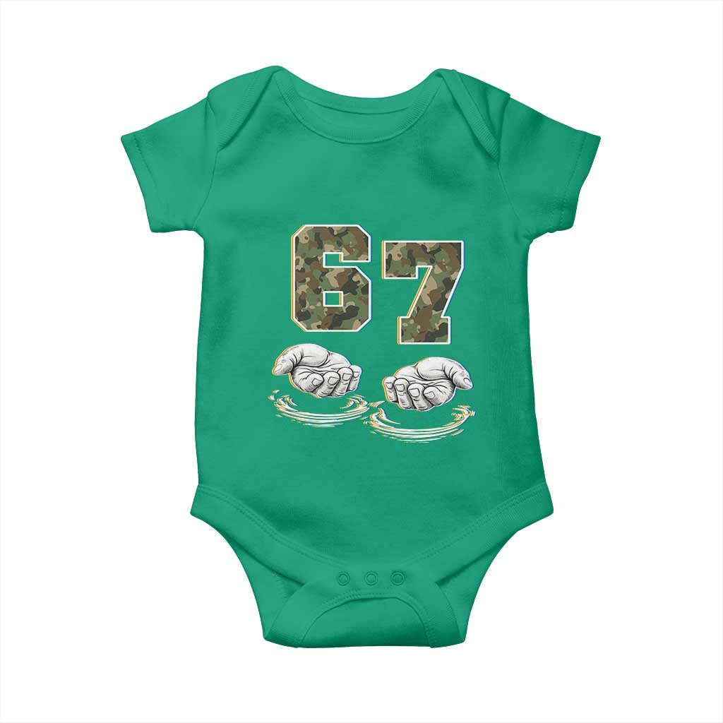Funny Six Seven 6 7 Meme Baby Onesie Gen Alpha Slang 6 7 Hands Camo Boy Girl