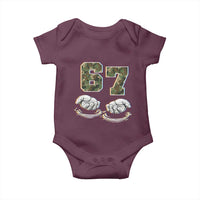 Funny Six Seven 6 7 Meme Baby Onesie Gen Alpha Slang 6 7 Hands Camo Boy Girl