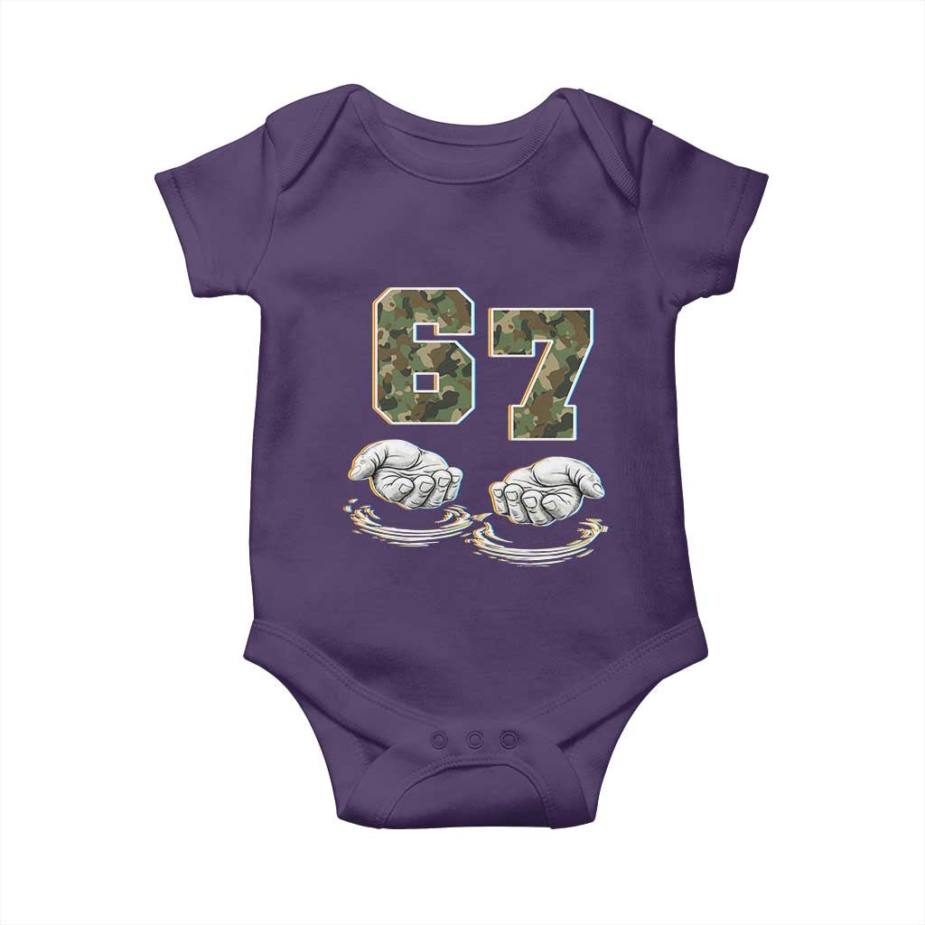 Funny Six Seven 6 7 Meme Baby Onesie Gen Alpha Slang 6 7 Hands Camo Boy Girl