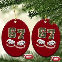 Funny Six Seven 6 7 Meme Ceramic Ornament Gen Alpha Slang 6 7 Hands Camo Boy Girl