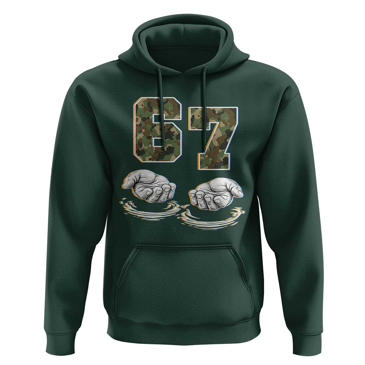 Funny Six Seven 6 7 Meme Hoodie Gen Alpha Slang 6 7 Hands Camo Boy Girl