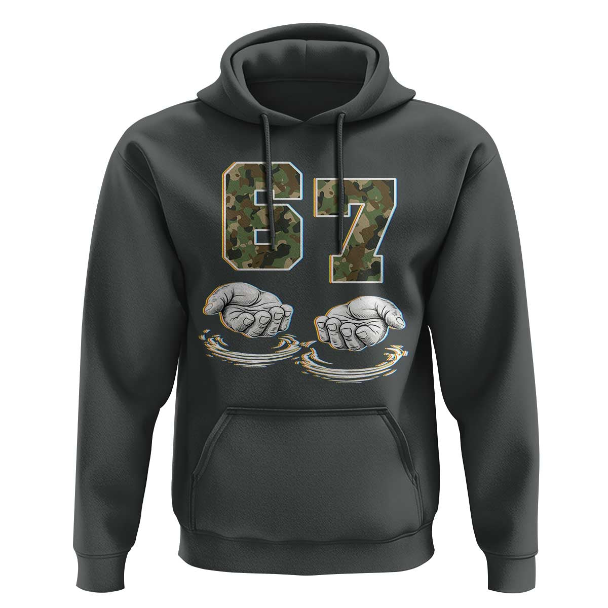 Funny Six Seven 6 7 Meme Hoodie Gen Alpha Slang 6 7 Hands Camo Boy Girl