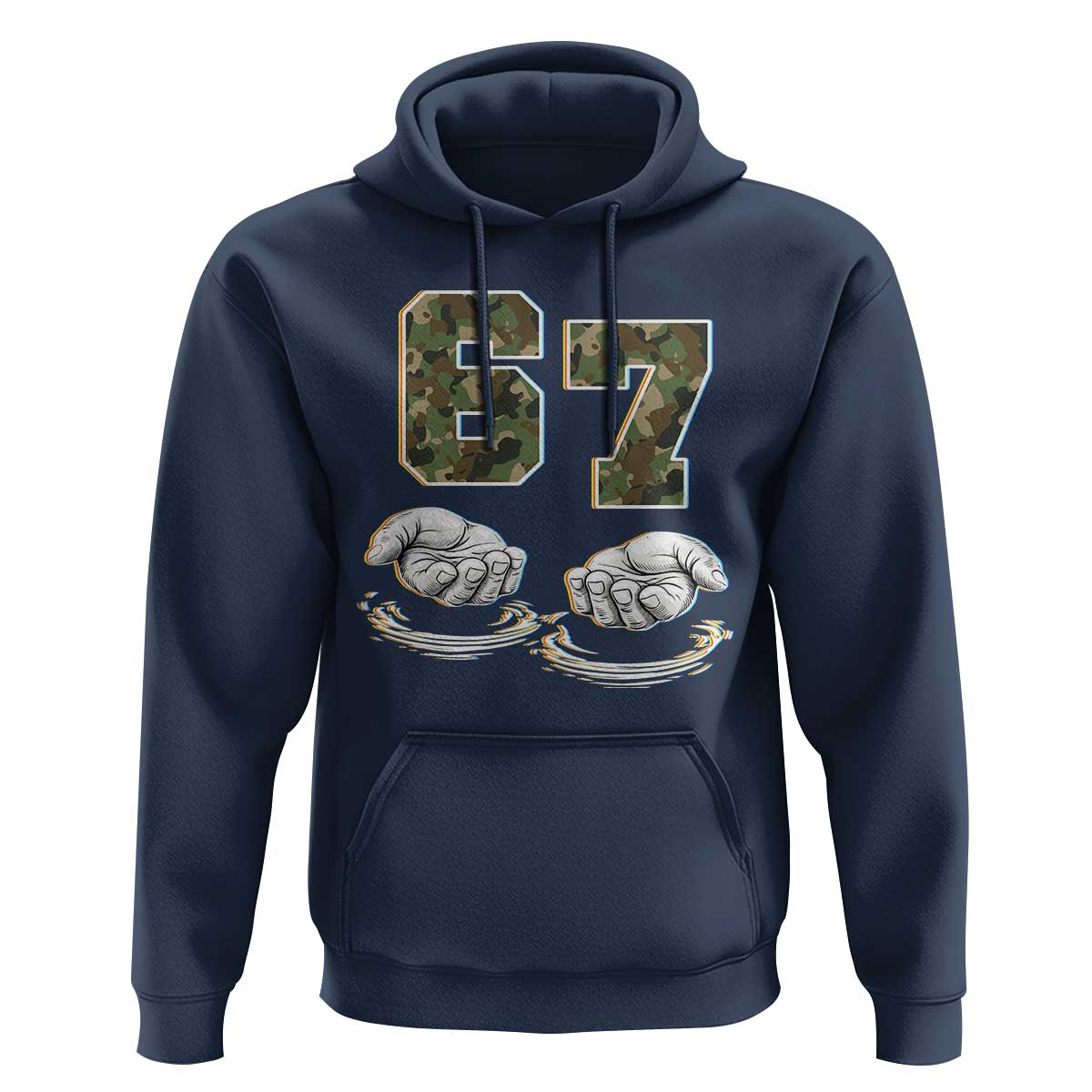Funny Six Seven 6 7 Meme Hoodie Gen Alpha Slang 6 7 Hands Camo Boy Girl