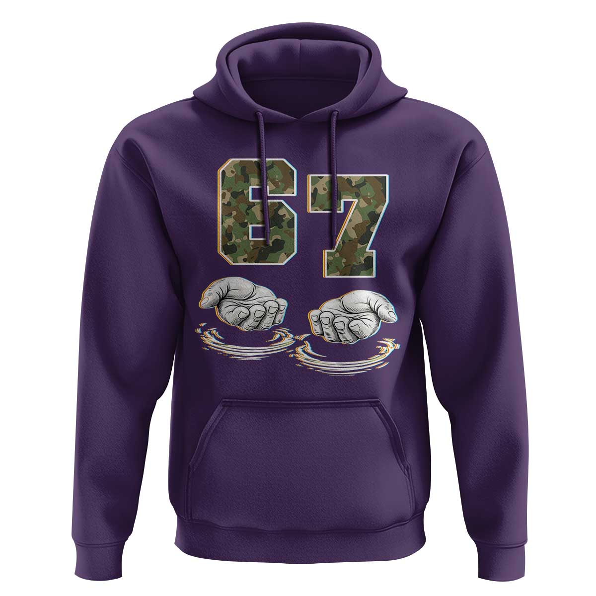 Funny Six Seven 6 7 Meme Hoodie Gen Alpha Slang 6 7 Hands Camo Boy Girl