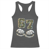 Funny Six Seven 6 7 Meme Racerback Tank Top Gen Alpha Slang 6 7 Hands Camo Boy Girl
