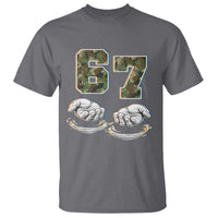 Funny Six Seven 6 7 Meme T Shirt Gen Alpha Slang 6 7 Hands Camo Boy Girl
