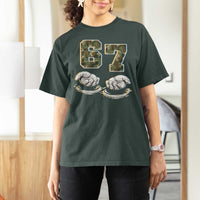 Funny Six Seven 6 7 Meme T Shirt For Women Gen Alpha Slang 6 7 Hands Camo Boy Girl