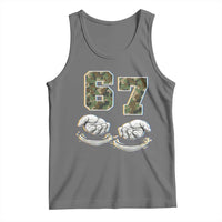 Funny Six Seven 6 7 Meme Tank Top Gen Alpha Slang 6 7 Hands Camo Boy Girl