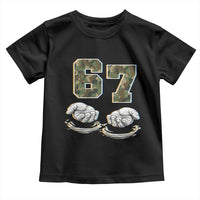 Funny Six Seven 6 7 Meme Toddler T Shirt Gen Alpha Slang 6 7 Hands Camo Boy Girl