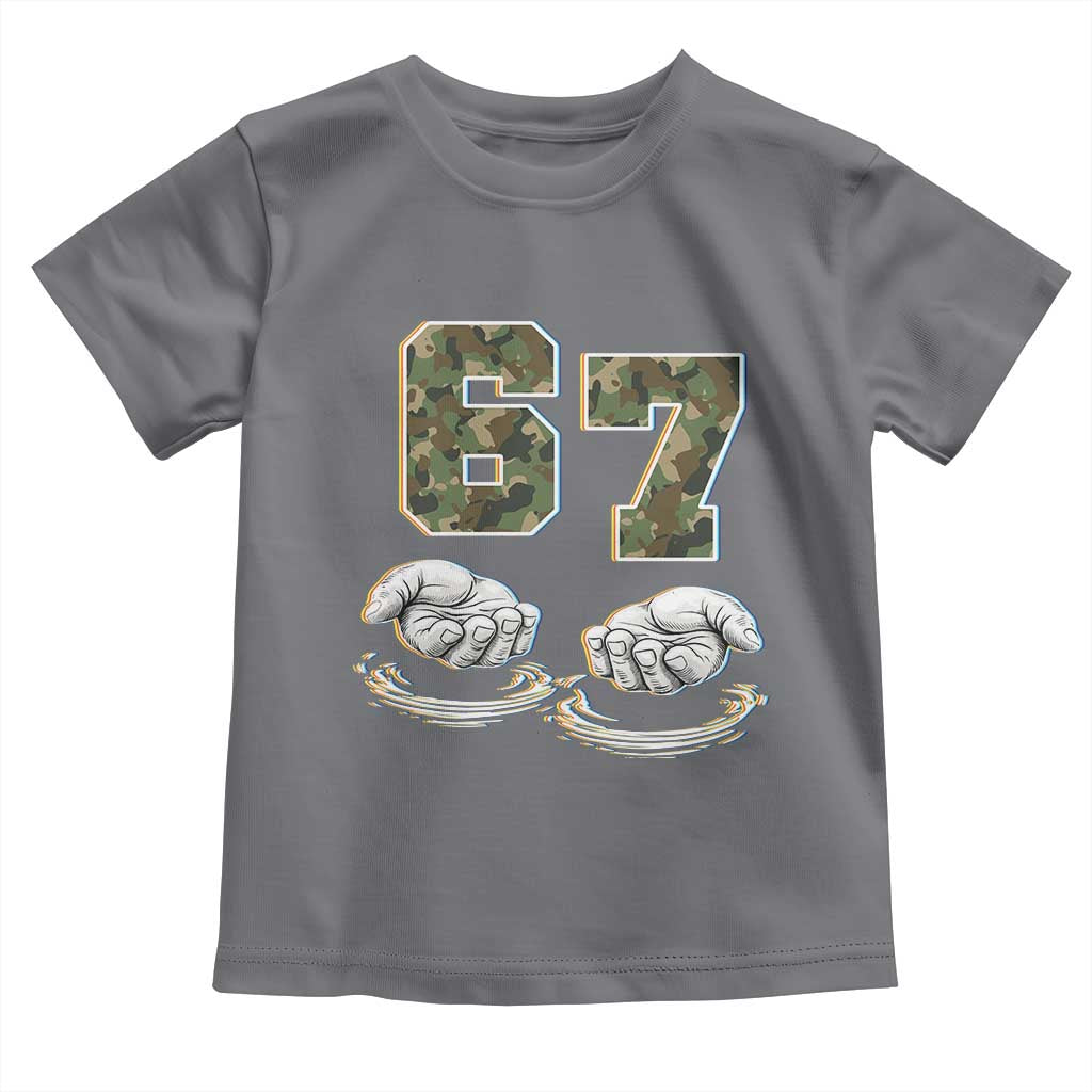 Funny Six Seven 6 7 Meme Toddler T Shirt Gen Alpha Slang 6 7 Hands Camo Boy Girl