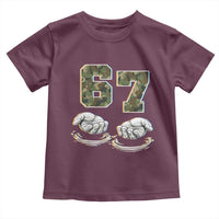 Funny Six Seven 6 7 Meme Toddler T Shirt Gen Alpha Slang 6 7 Hands Camo Boy Girl