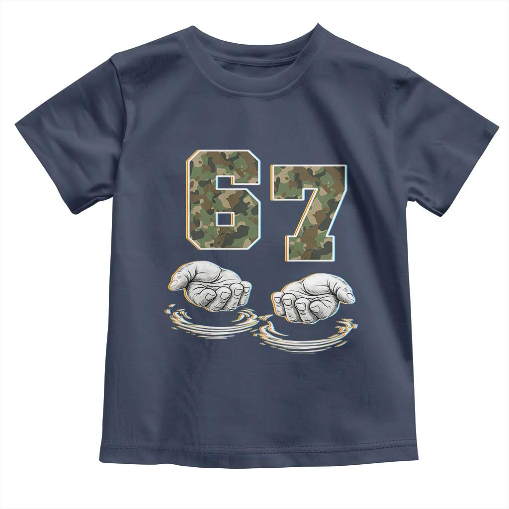 Funny Six Seven 6 7 Meme Toddler T Shirt Gen Alpha Slang 6 7 Hands Camo Boy Girl