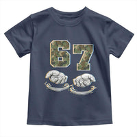 Funny Six Seven 6 7 Meme Toddler T Shirt Gen Alpha Slang 6 7 Hands Camo Boy Girl