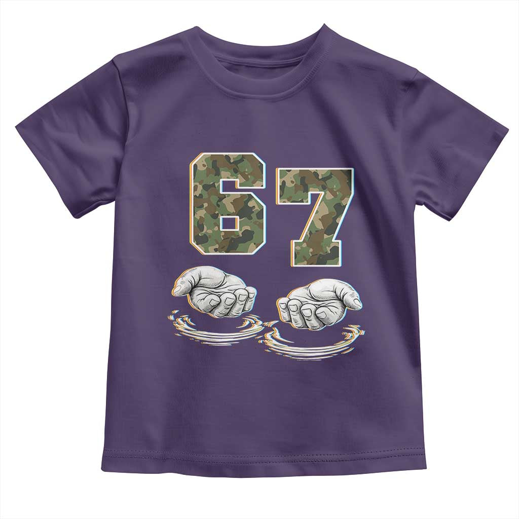 Funny Six Seven 6 7 Meme Toddler T Shirt Gen Alpha Slang 6 7 Hands Camo Boy Girl